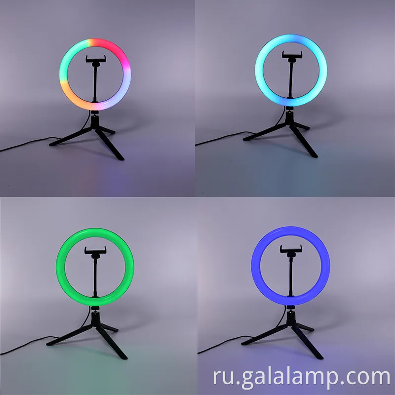 Оптом 10/13 дюйма RGB селфи живой трансморт -макияж на YouTube Videy Ring Light